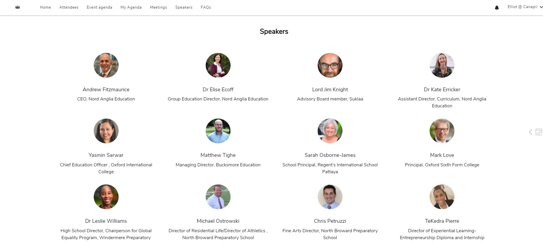Nord Anglia event speakers