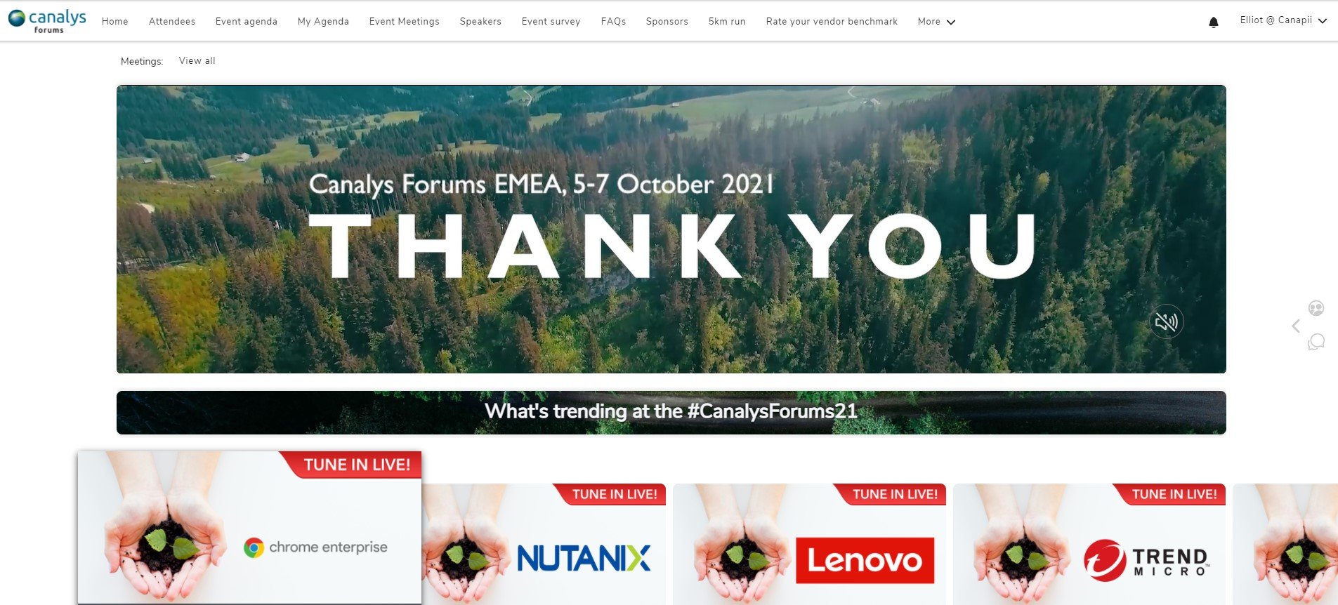 Canalys homepage event