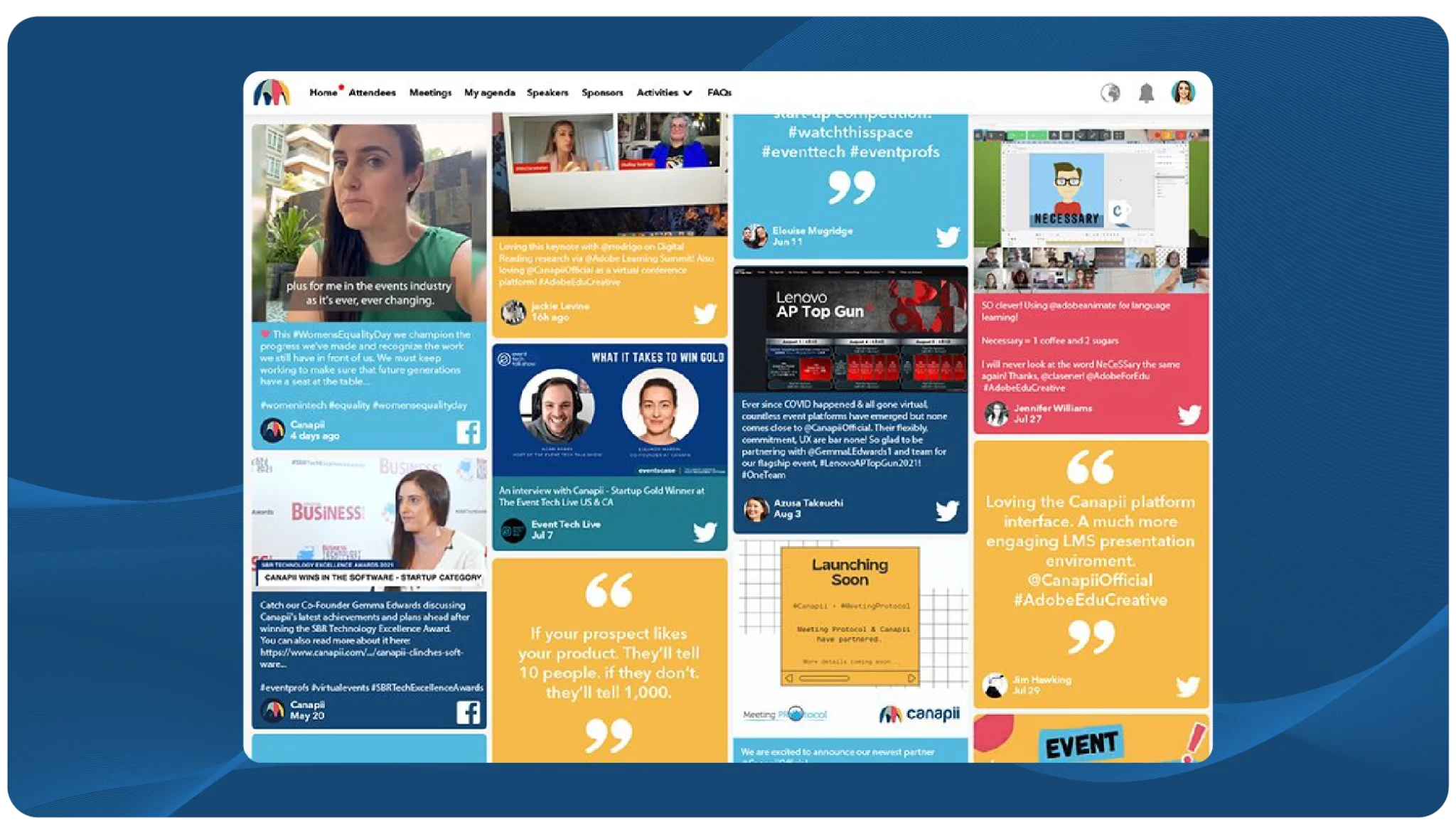 Canapii social wall