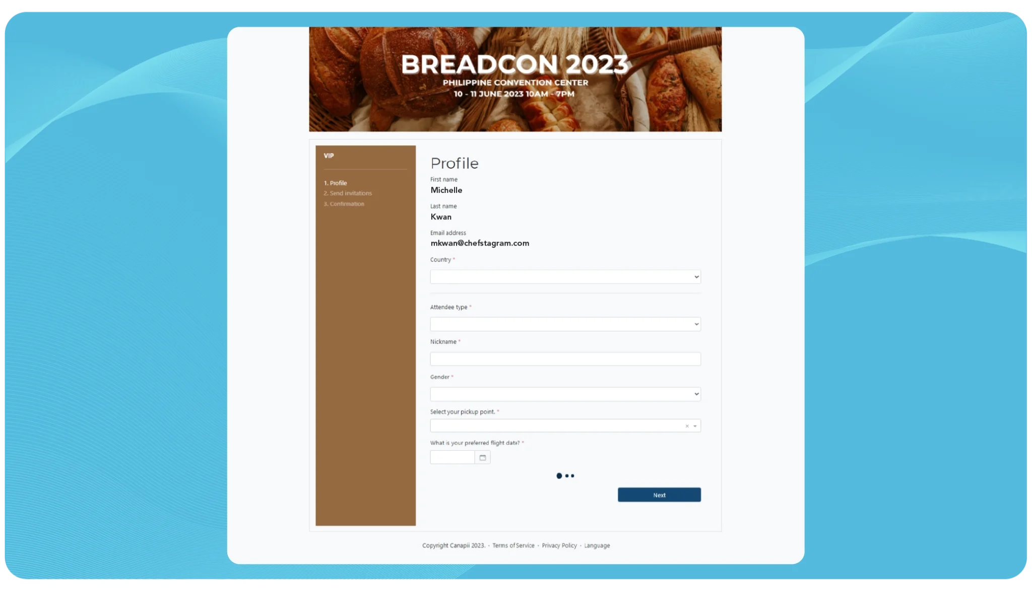 Event registration