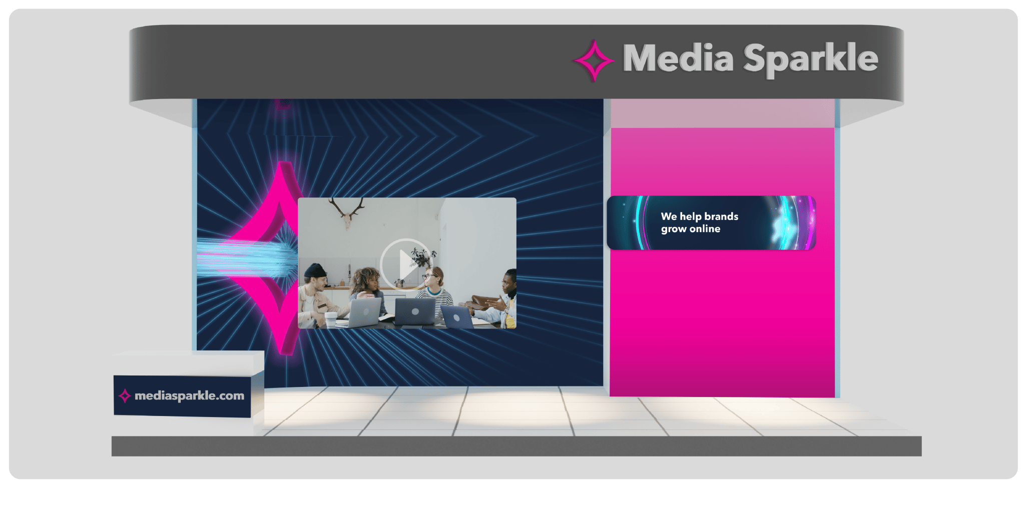 Sponsor booth design on the Canapii event platform