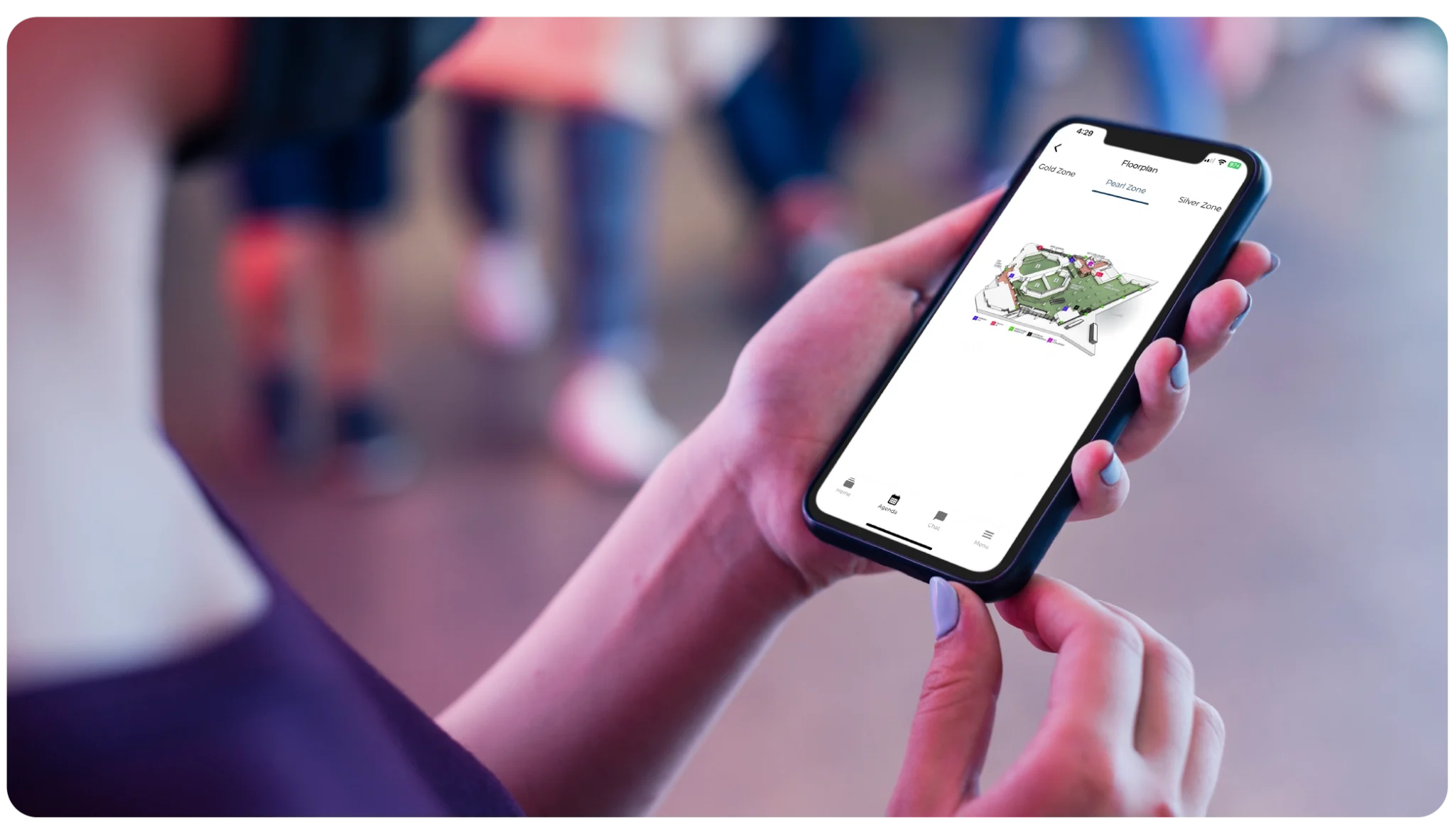 Attendees connecting through an interactive mobile event app