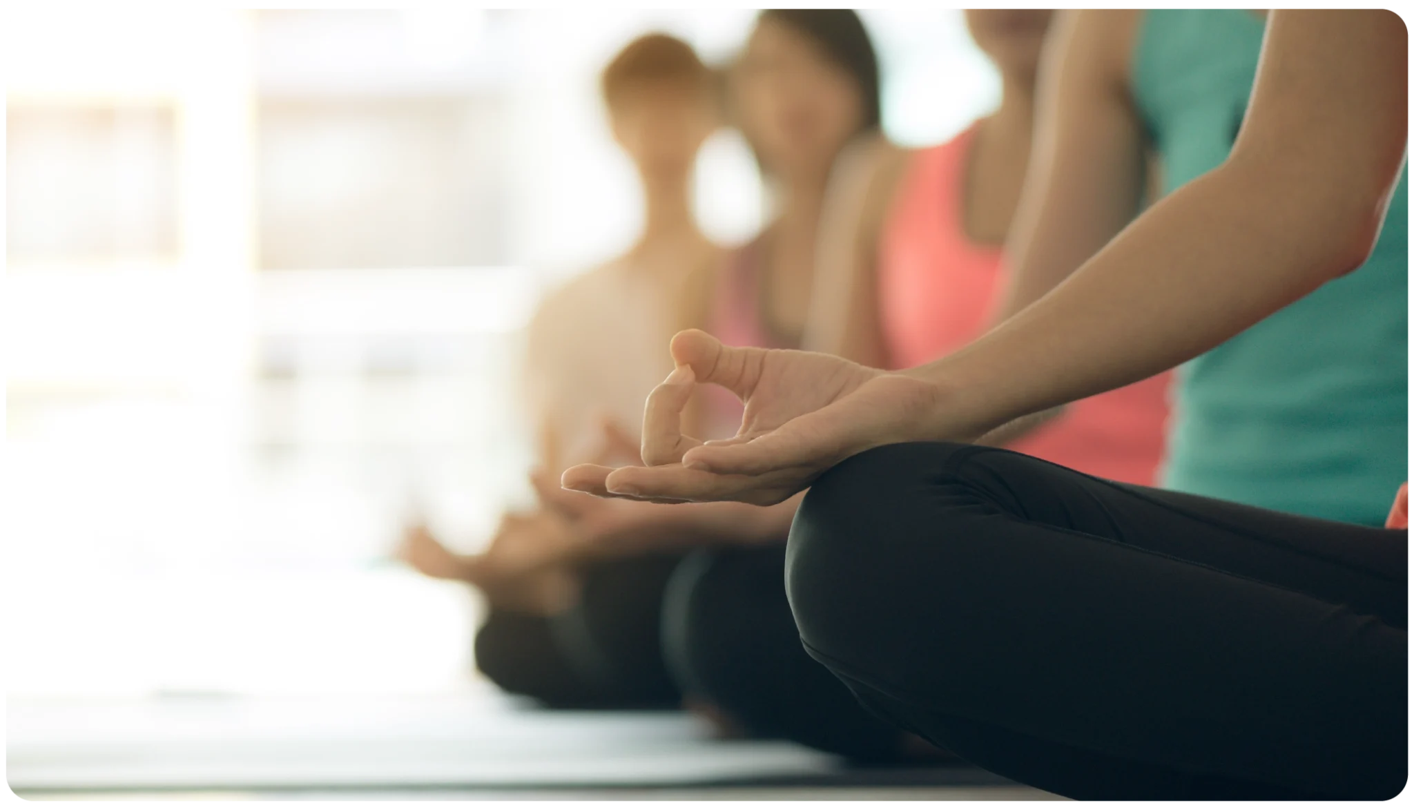 Attendees taking a wellness break at an in-person networking event