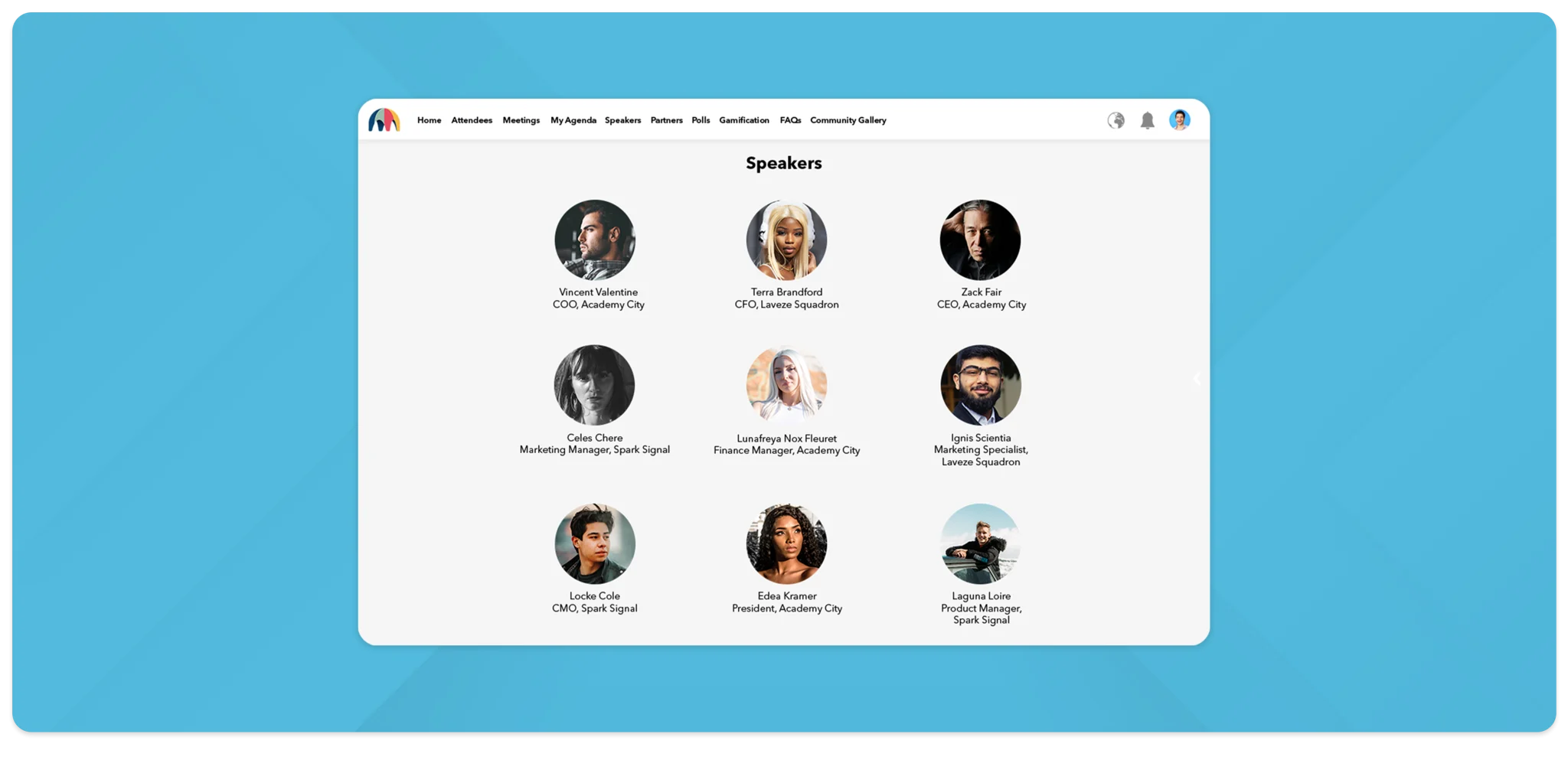 Networking across on-site and virtual attendees